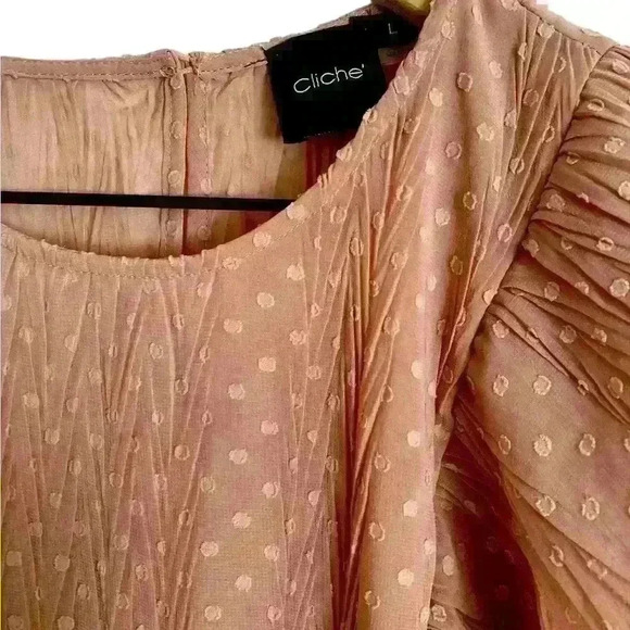 Cliché Dusty Pink Multi Frill Blouse Size Size Large - Picture 4 of 5